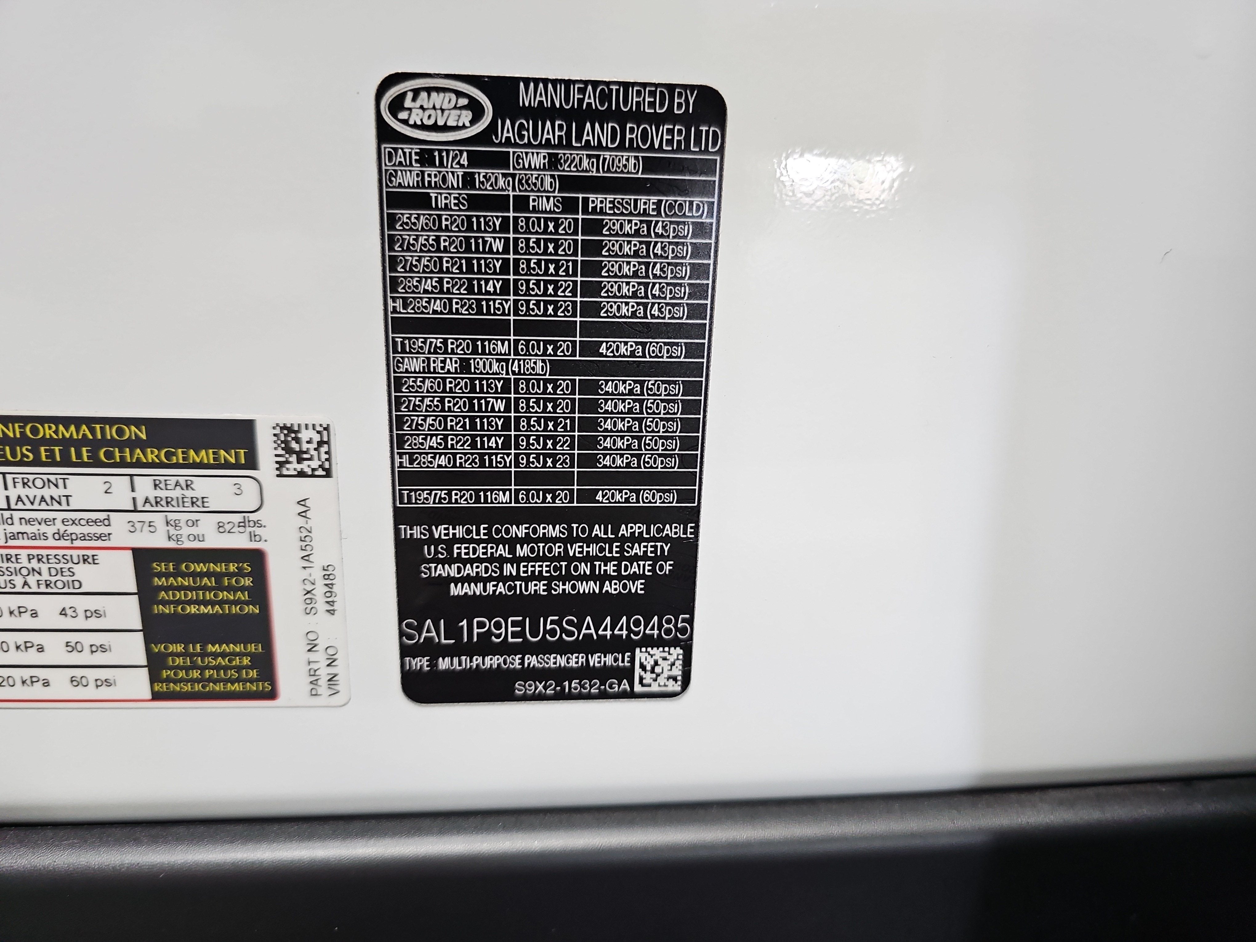 2025 Land Rover Range Rover Sport SE