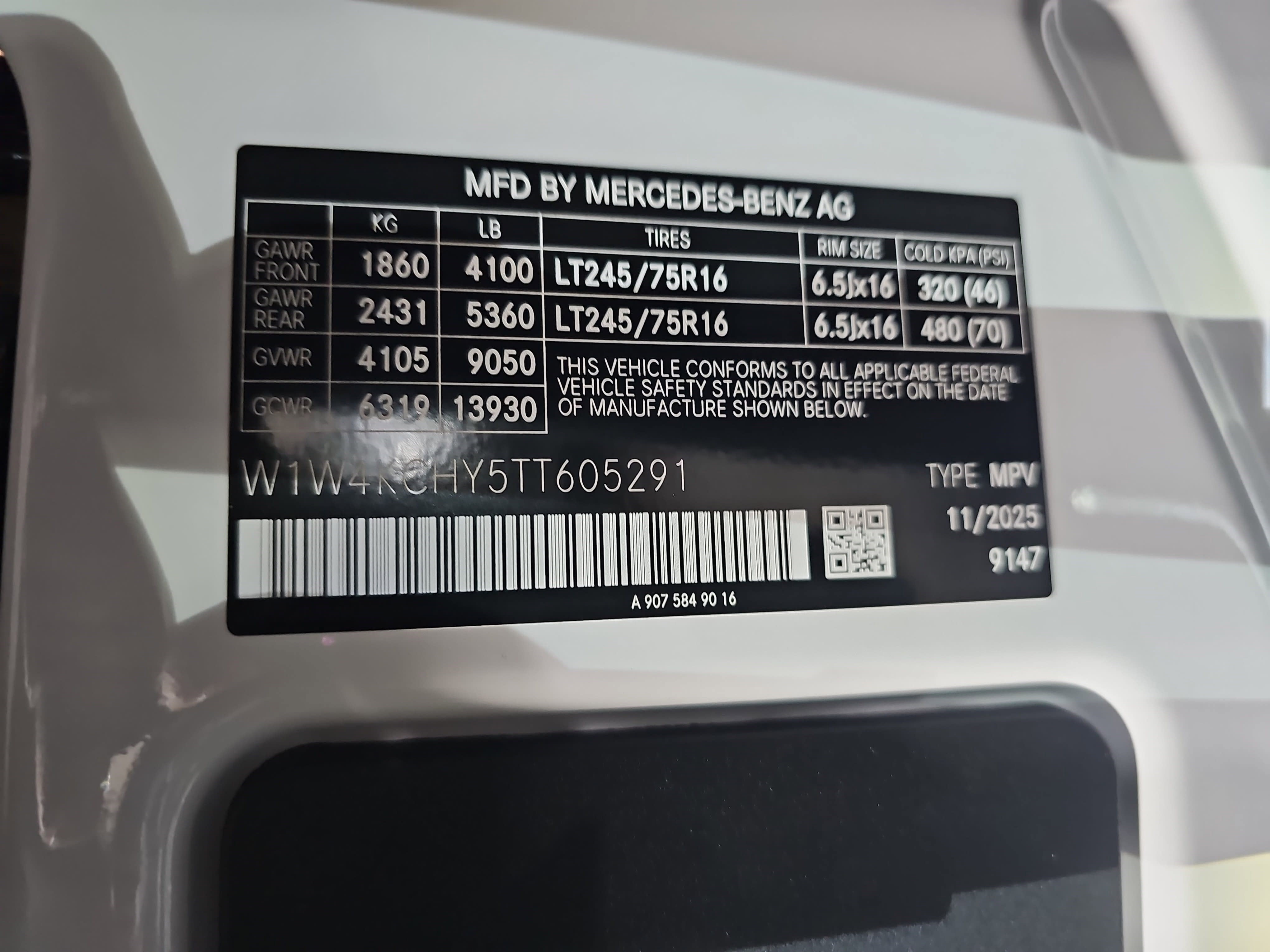 2026 Mercedes-Benz Sprinter 2500 Base