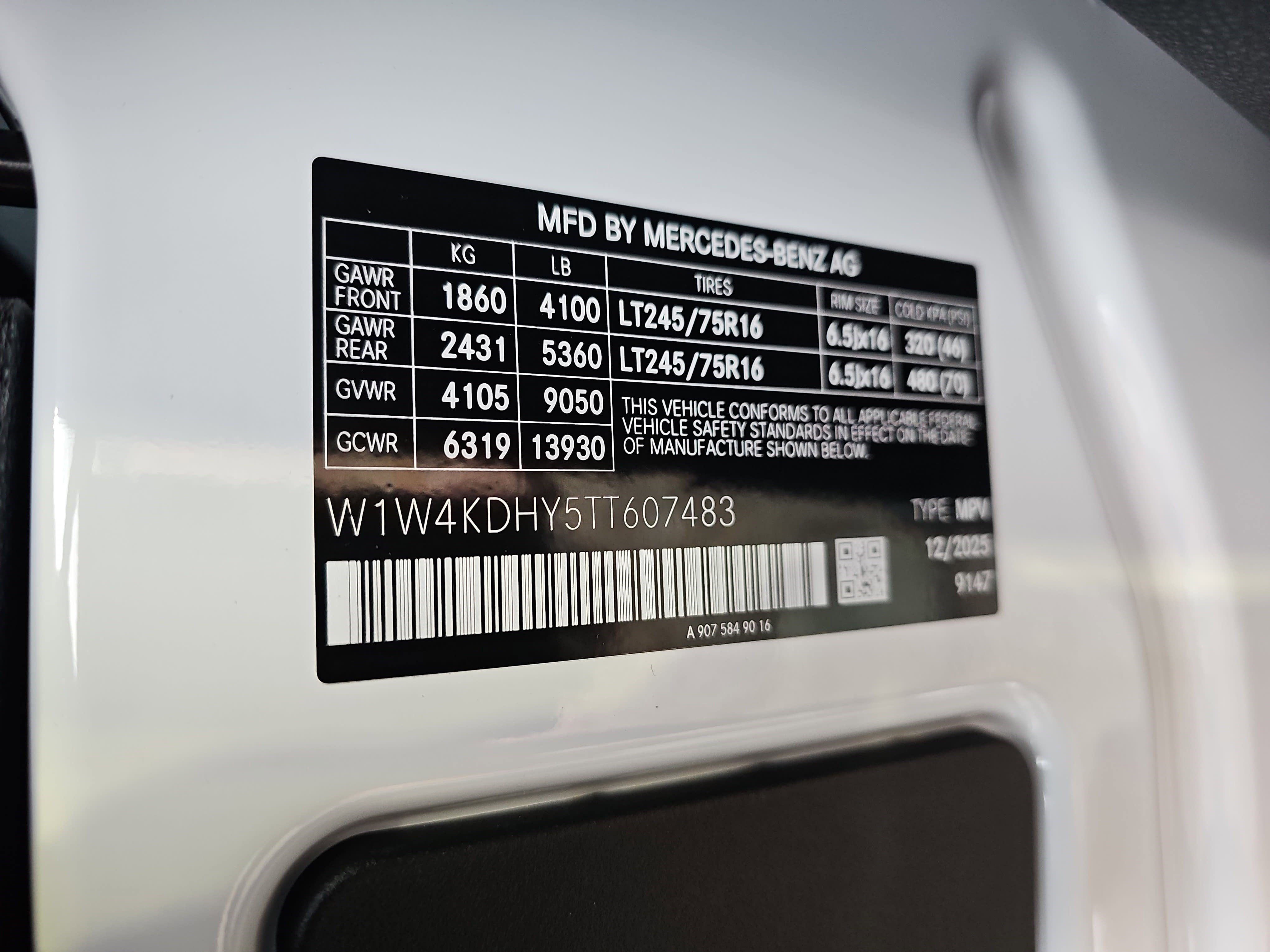 2026 Mercedes-Benz Sprinter Cargo Van Cargo 170 WB