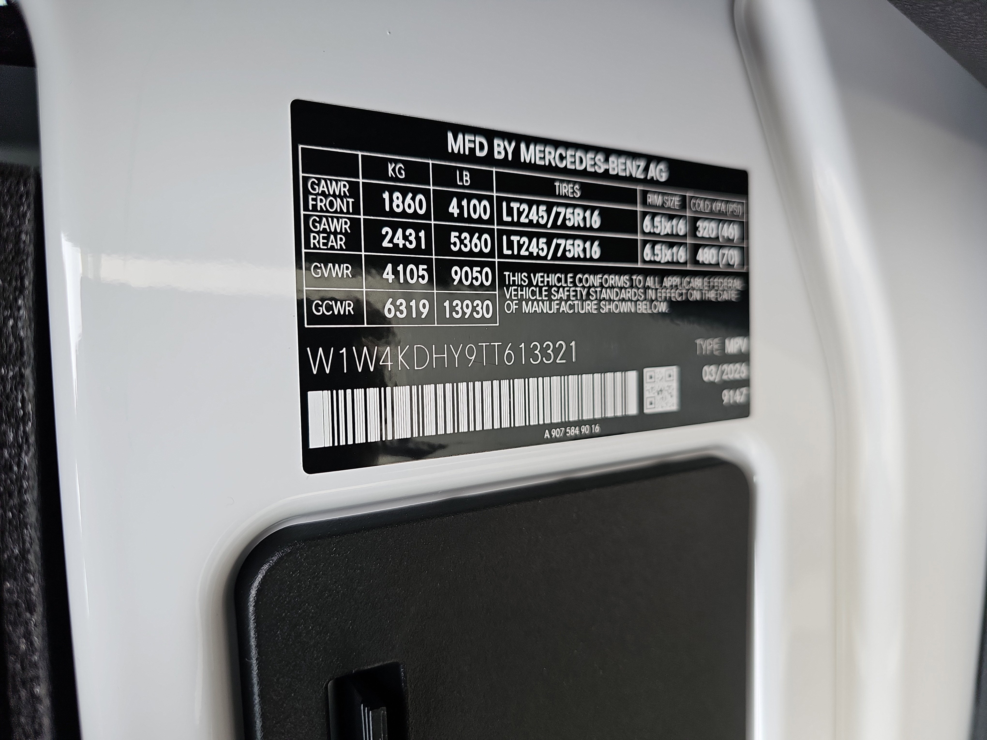 2026 Mercedes-Benz Sprinter Cargo Van Cargo 170 WB