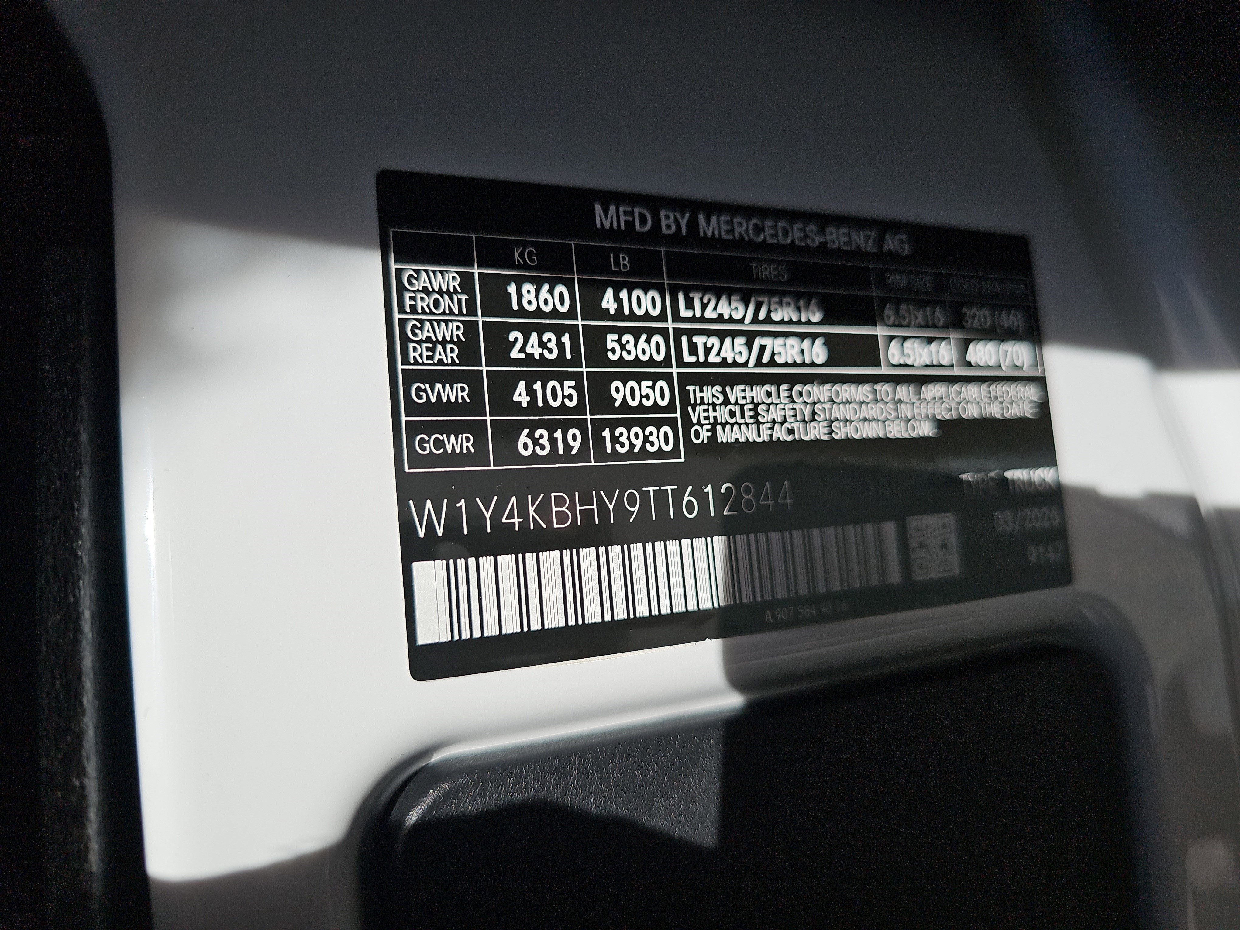 2026 Mercedes-Benz Sprinter 2500 Base