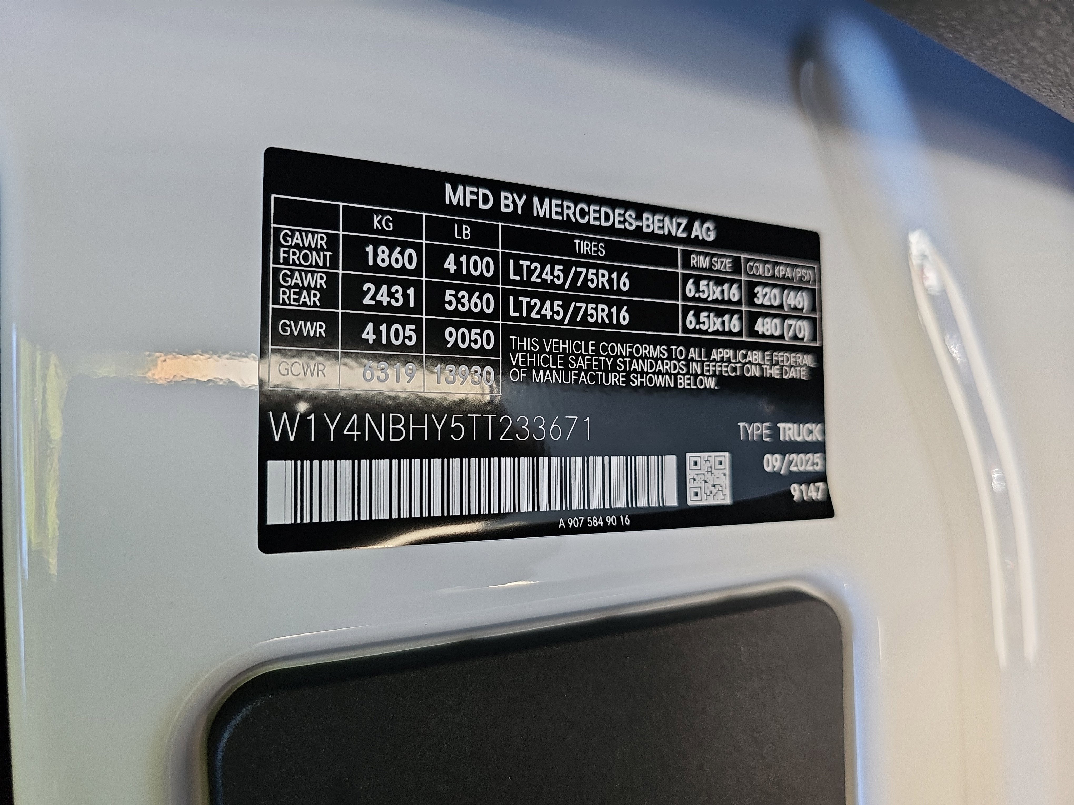 2026 Mercedes-Benz Sprinter Cargo Van Cargo 144 WB