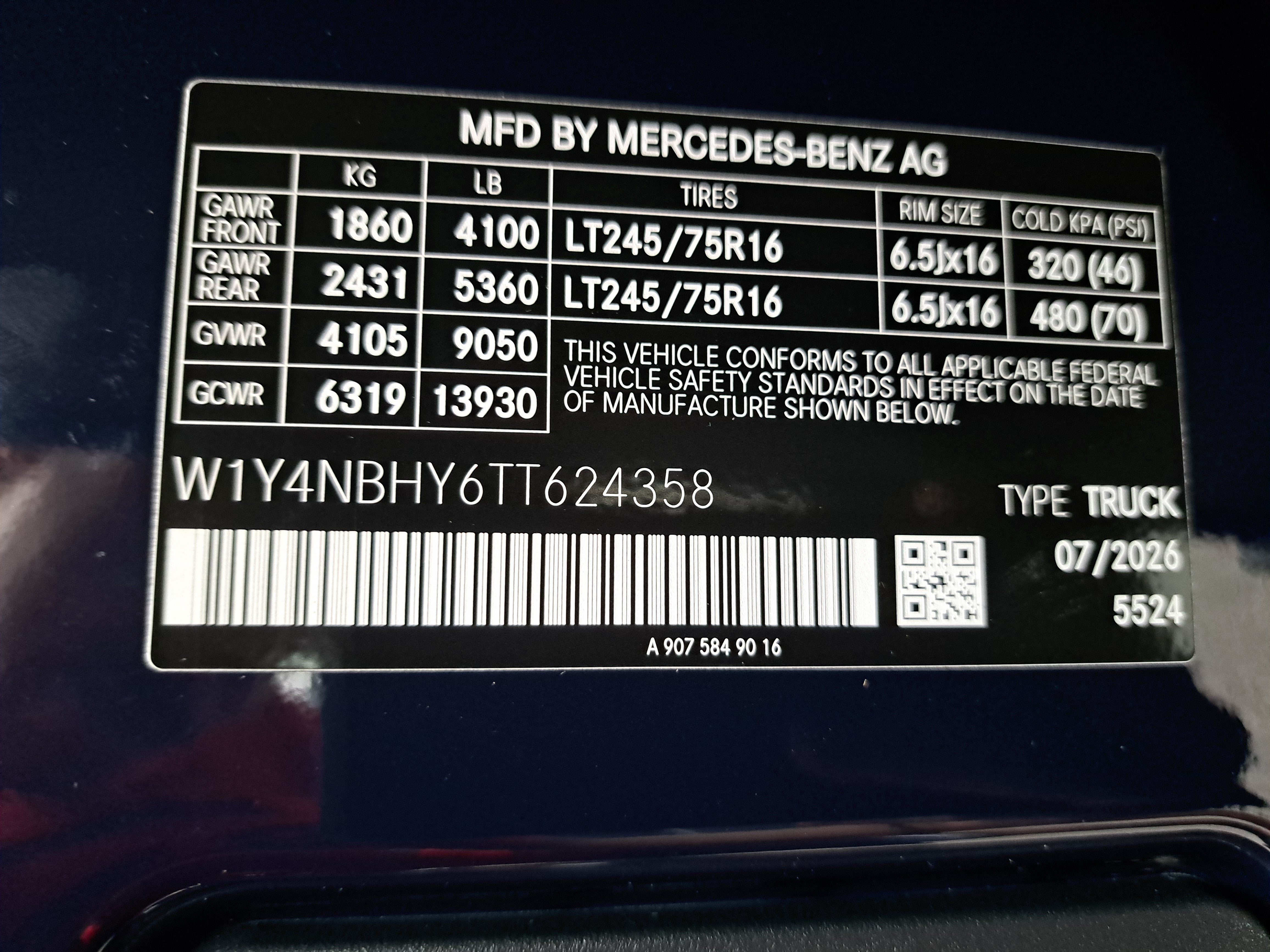 2026 Mercedes-Benz Sprinter 2500 Base