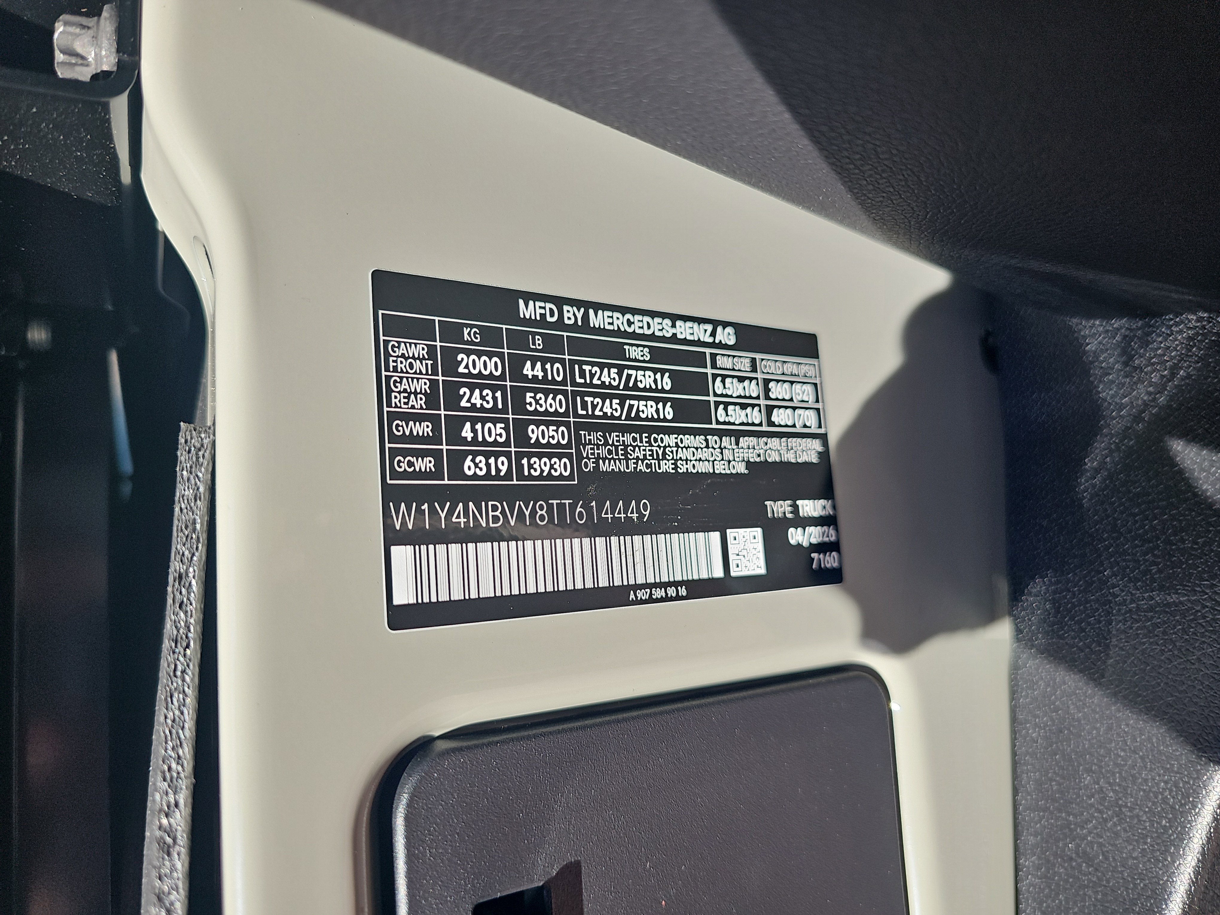 2026 Mercedes-Benz Sprinter Cargo Van Cargo 144 WB