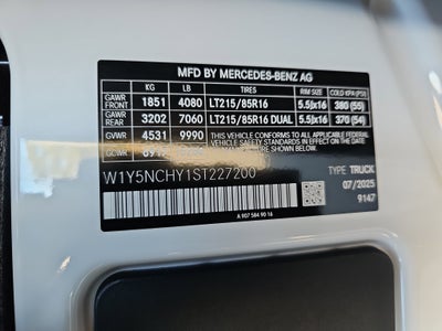 2025 Mercedes-Benz Sprinter Cargo Van Cargo 170 WB