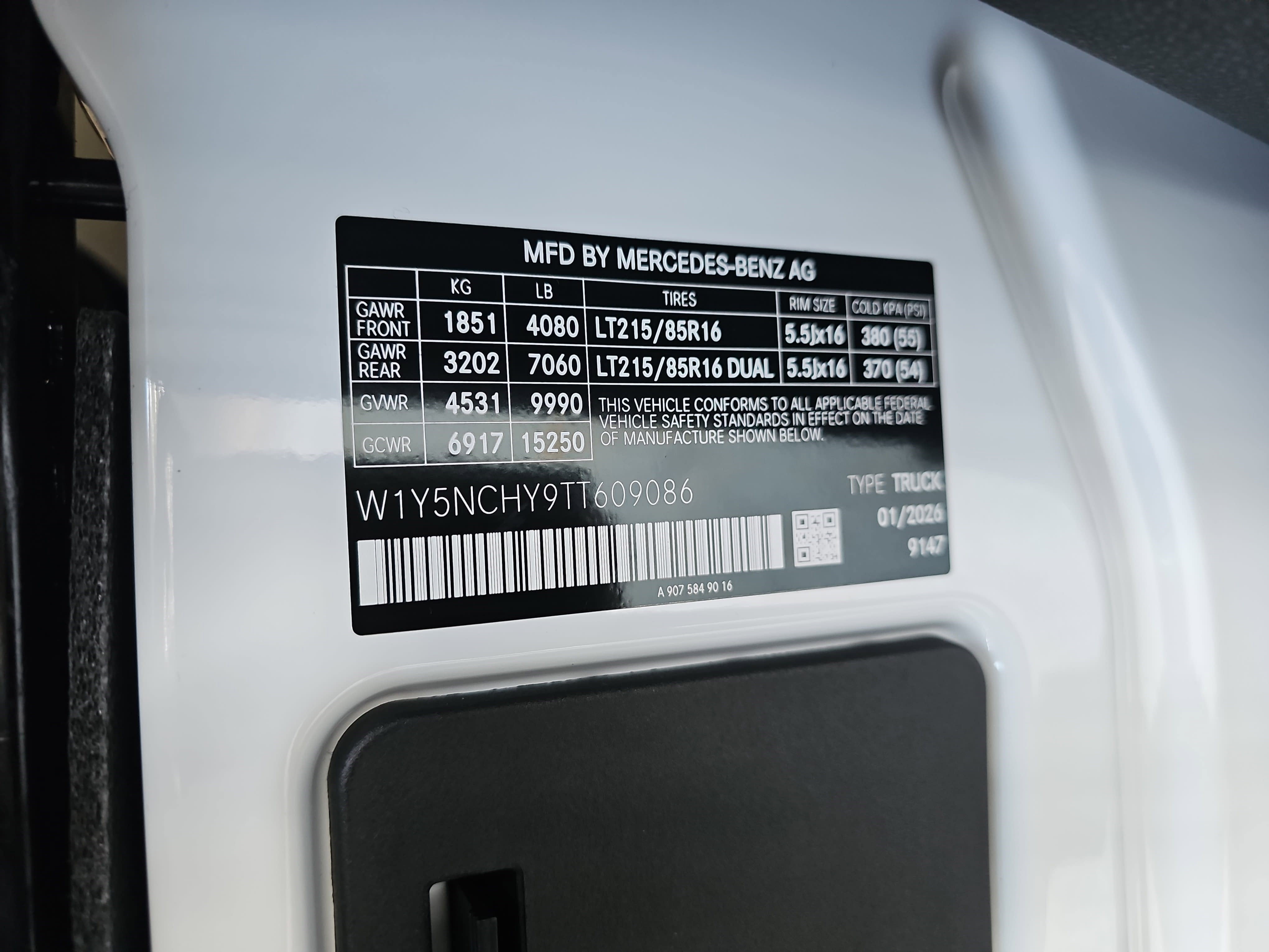 2026 Mercedes-Benz Sprinter Cargo Van Cargo 170 WB