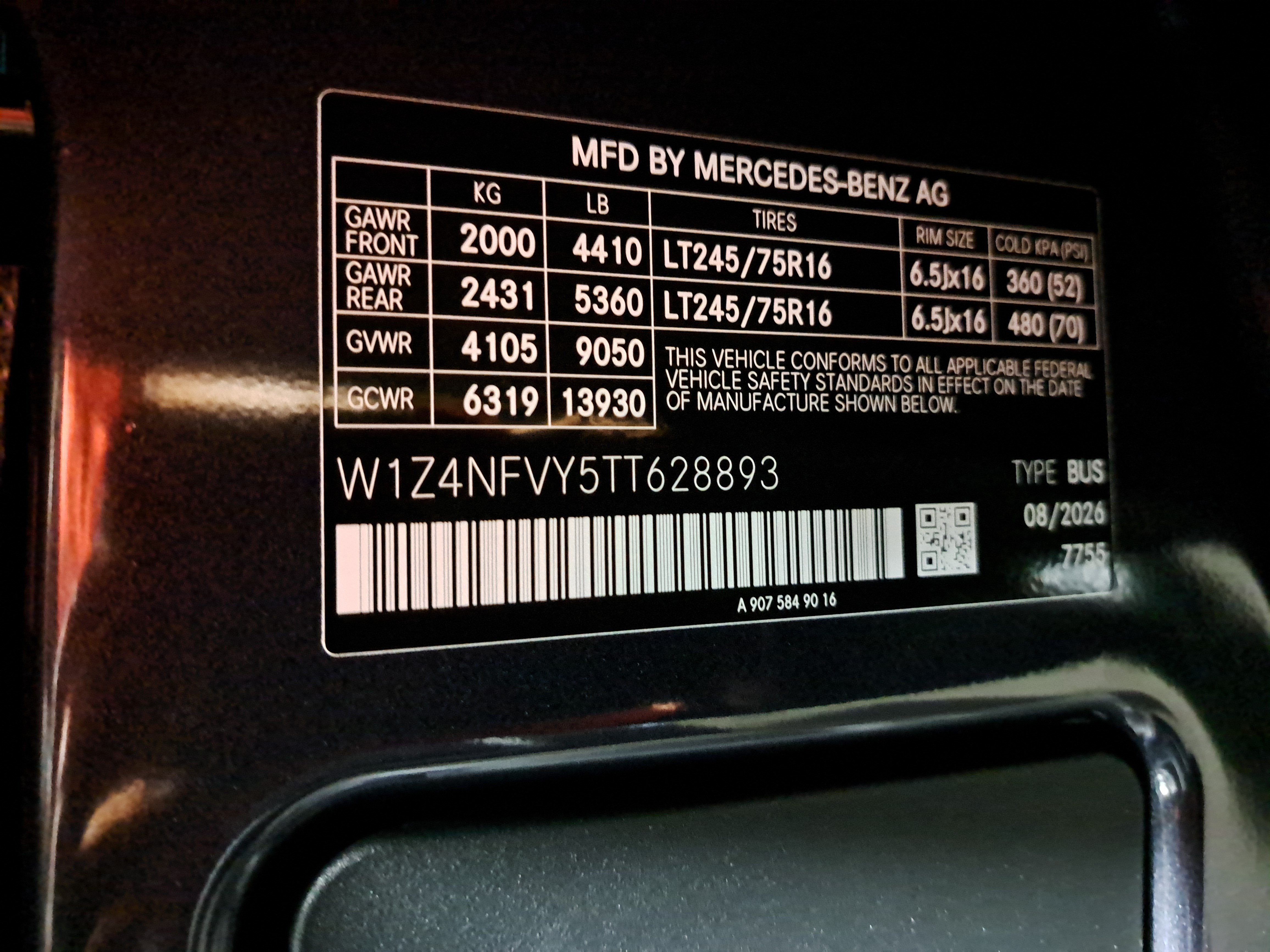 2026 Mercedes-Benz Sprinter Passenger Van Passenger 144 WB